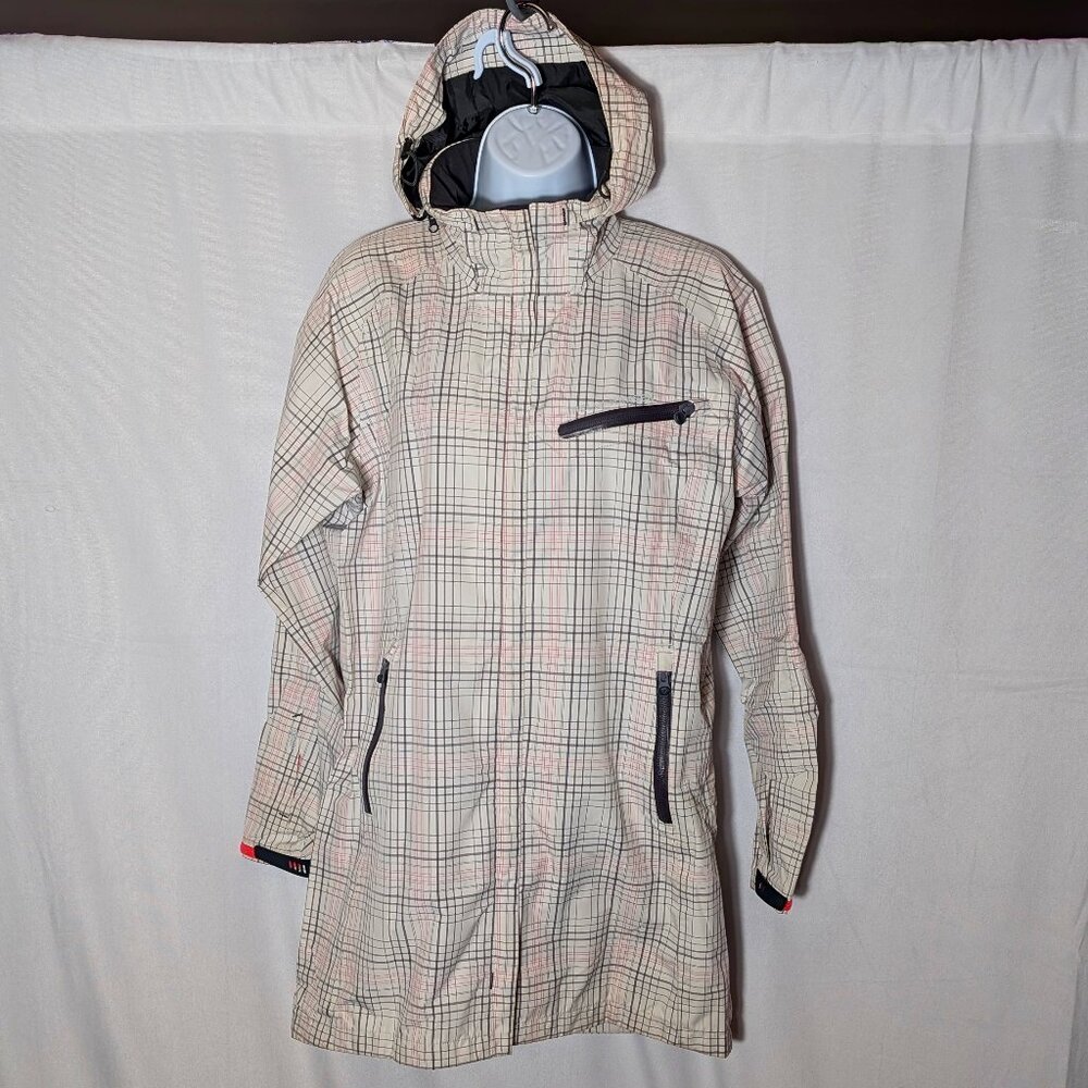 HELLY HANSEN jacket windbreaker coat Sz MED full zip HOODIE NAUTICAL vibes A GEM